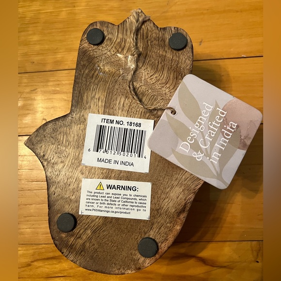 Hamsa mango wood 8” box New in Box - Picture 4 of 6